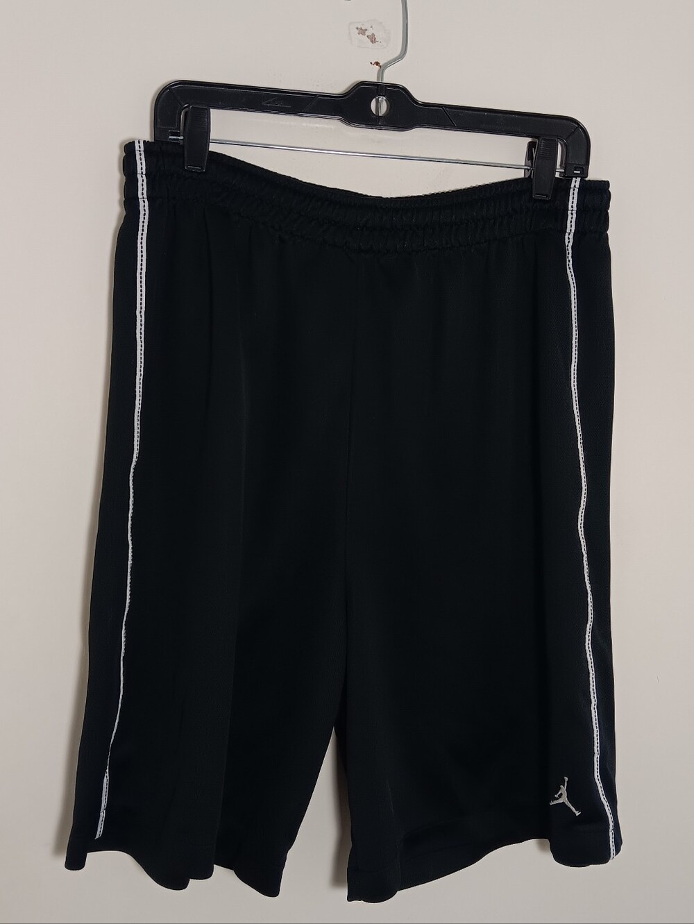 Air Jordan Black Athlectic Basketball Shorts Size Large Jumpman Logo.